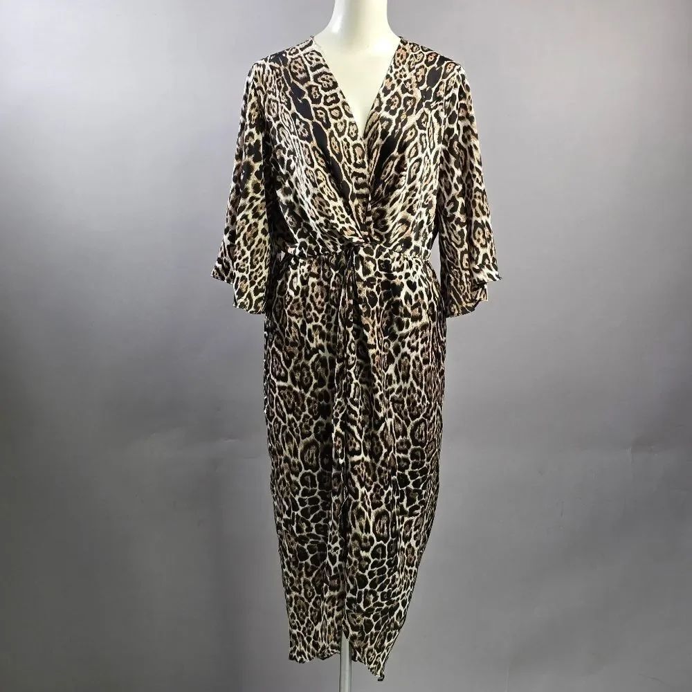 Leopard Print Kimono Dress (Rack 9) - Picture 3 of 11